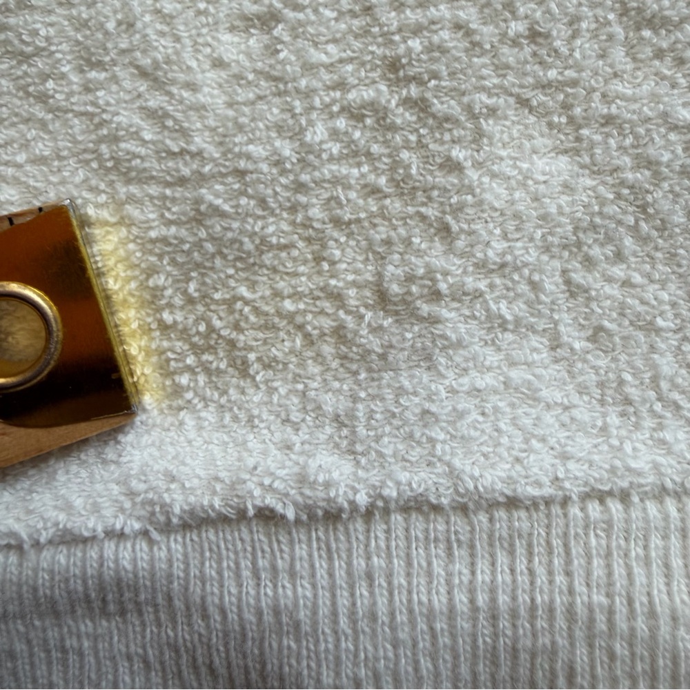 Vntg 70s Terry Cloth V-Neck Shirt Retro Athletic Stripe Tee USA Cotton M 38-40 - Picture 7 of 7